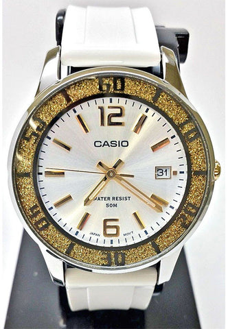 Casio LTP-1359-9AV Ladies White Analogue Resin Band Watch