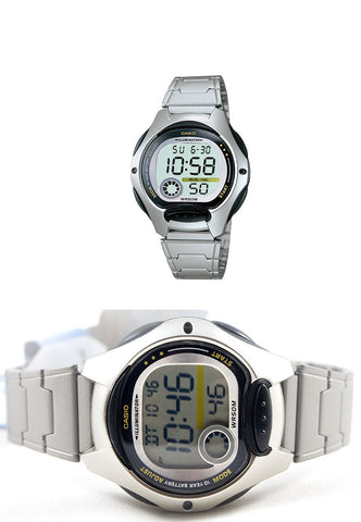 Casio LW-200D-1AV Ladies Black Digital Sports Watch Stainless Steel Bracelet