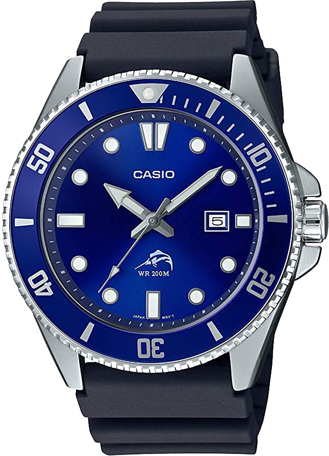 Casio MDV-106B-2A Mens Duro 200M 2020 Analog 200M Diver Sports Watch Brand New Blue