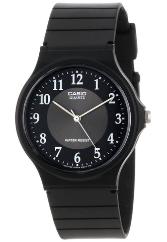 Casio MQ-24-1B3 Classic Black & Gold Thin Analogue Watch