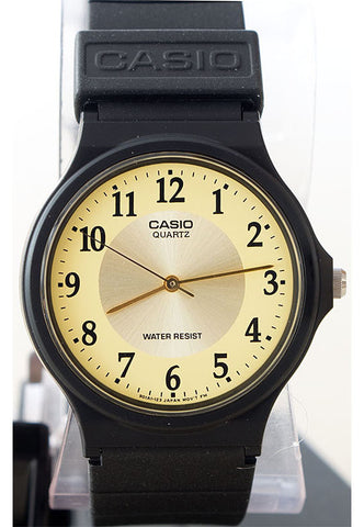Casio MQ-24-9B3 Classic Thin Analogue Gold Face Watch
