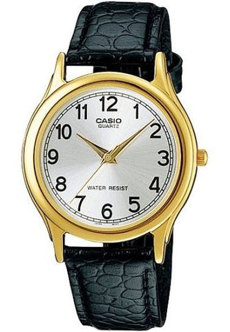 Casio MTP-1093Q-7B1 Men's White Analogue Quartz Watch Leather Band