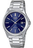 Casio MTP-1183A-2AD Men's Blue Analogue Quartz Steel Band Watch with Date Display