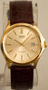 Casio MTP-1183Q-9A DEAD BATTERY Men's Gold Analogue Leather Band Date Watch Palladium Case