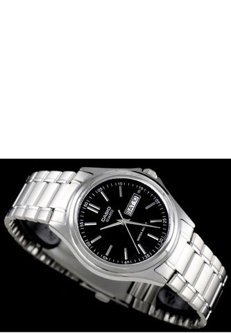 Casio MTP-1239D-1AD Men's Analogue Quartz Steel Watch Day and Date Stamp