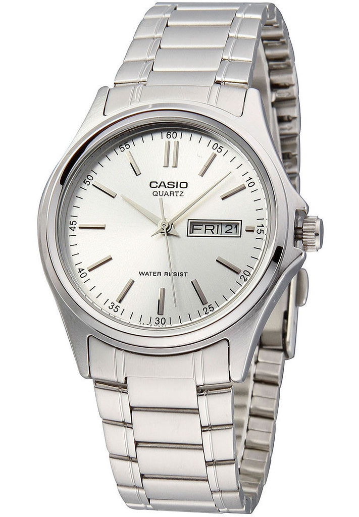 Casio MTP-1239D-7AD Men's Analogue Steel Watch Day and Date