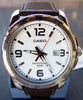 Casio MTP-1314L-7AV Men's White Face Brown Leather Band with Date Display Watch