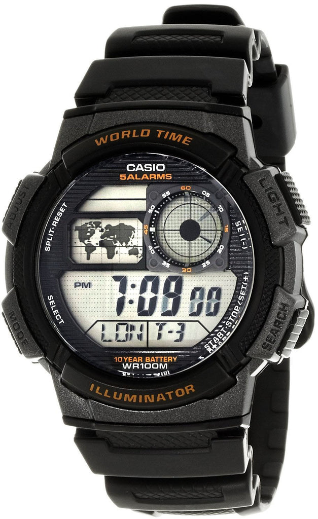 Ae 1000w How To Set Time On Casio Illuminator World Time Casio AE