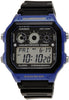 Casio AE-1300WH-2AV World Time 5 Alarms 10 Year Battery Watch 9 Timers LED New
