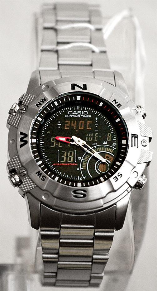 Casio AMW-705D-1AV Hunting Timer Steel Thermometer Watch
