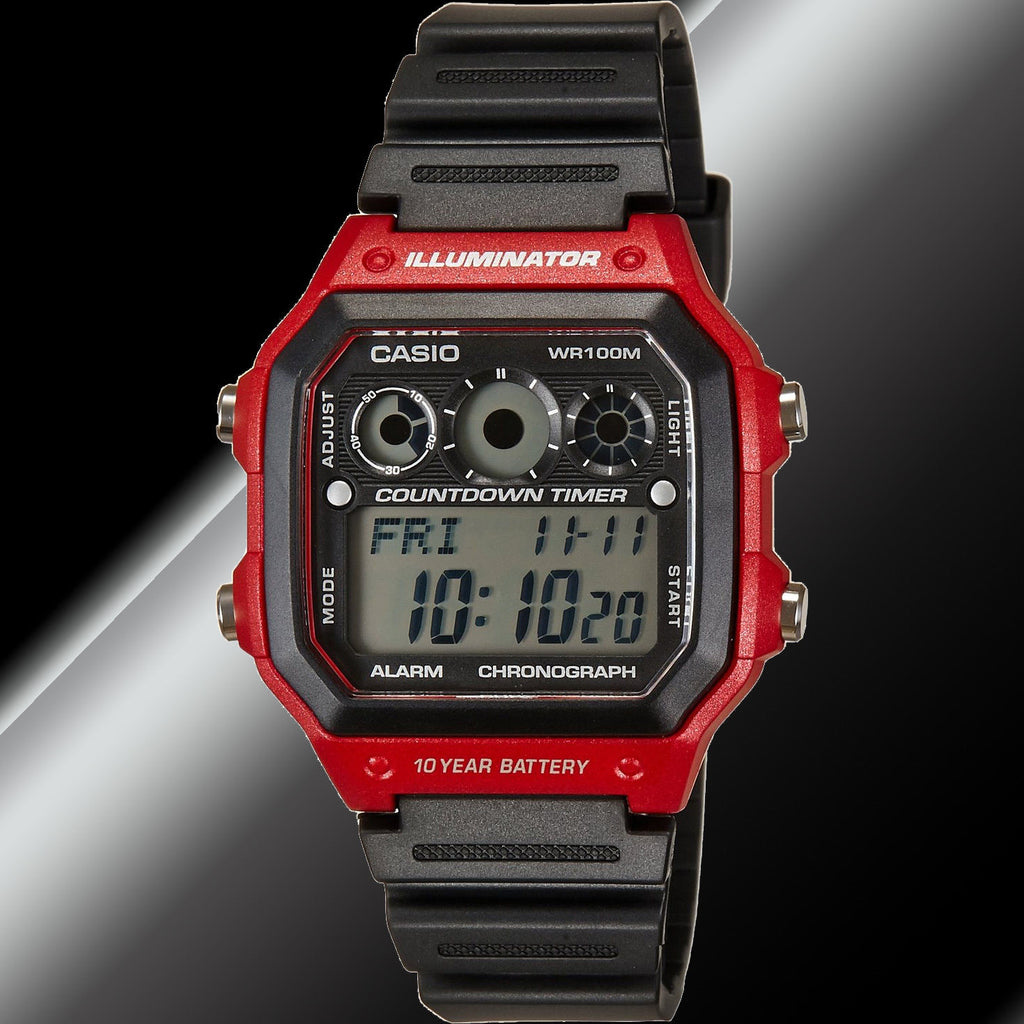 Casio AE-1300WH-4AV World Time Alarms 10 Year Battery Watch