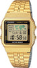 Casio A-500WGA-1D World Time 5 Alarms LED Backlight Watch Gold Steel Band New
