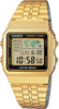 Casio A-500WGA-1D World Time 5 Alarms LED Backlight Watch Gold Steel Band New