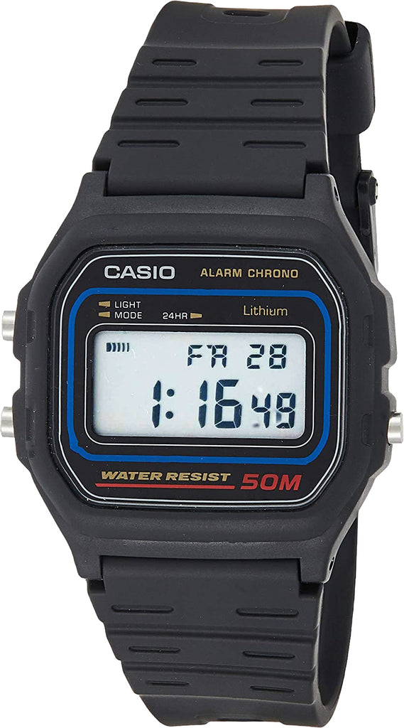 Casio W-59-1V Classic Digital Black Microlight 7 Year Battery Watch