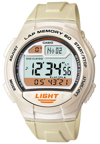 Casio W-734-7AV Lap Memory 60 - World Time 5 Alarms Watch New 10 Year Battery