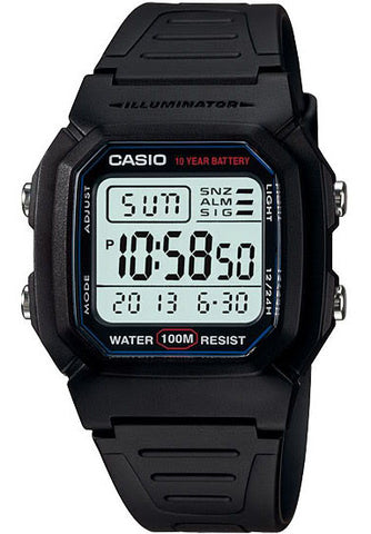 Casio W-800H-1AV lluminating Multi-Alarm Watch 10 Year Battery