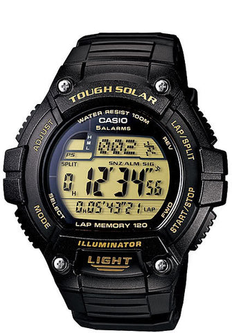 Casio W-S220-9AV SOLAR POWER World Time Lap Memory Watch 5 Alarms LED Light