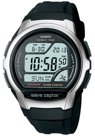 Casio WV-58A-1A Mens Black Atomic Digital WAVECEPTOR Sports World Time Watch
